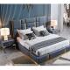 Leather Tufted Upholstered Bed Modern King Bedroom Sets