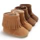 2019 winter wholesale Faux suede Tassel 0-18 months crib baby boots
