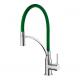 Silicone Hose Chrome Finish Kitchen Mixer Faucet Water Saving Corrosion Resistance