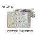 16 Keys Metal Panel Mount Numeric Keypads for Access Entry Kiosk