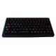 Black titanium vandal proof ruggedized keyboard with industrial backlight