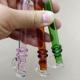 Durable Colorful Pyrex Glass Hand Pipe For Oil 2mm Thickness Lightweight