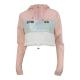 OEM Women Windbreak Short Jackets Quarter Zip Pullover Waterproof Crop Sweatshirt