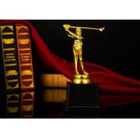 Golf Abstract Figure Design Plastic Gold Trophy Cup For Golf Tournament