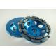 4-7 Inch Double Segmented Row Diamond Cup Grinding Wheel For Marble / Stone