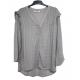 Grey Color Fashion Ladies Blouse / Stylish Ladies Plus Size Tops BS191110