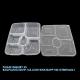 Custom 5 compartment 6 Compartment recyclable Bento Food Containers Take Away Disposable Plastic Lunch Bento Box