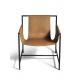 Ming’s Heart Easy Fiberglass Arm Chair Tanned Leather Material 50*48*73cm