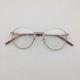 Round ophthalmic eyeglass in titanium for fashion icon accessories