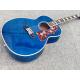 Top quality Blue G200 classic acoustic guitar,Golden Hardware,Solid Sprue top,Factory Custom Maple body guitar