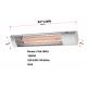 IP65 1800W Electric Patio Heater Infrared Radiant Heat  Carbon fiber heating element Wall-Mounted/free standing outdoor