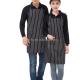 apparel factory custom yarn dyed stripe and dying strip bib cooking kitchen