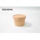 Kraft Paper Microwavable Soup Cup 8oz With Lid