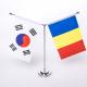 100D Polyester Fabric Custom Desk Flag Office Table Flag With Metal Pole