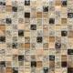 Brown series crack crystal black and white glass mix metal mosaic tile