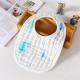 Double Layers Classical Muslin Baby Bibs Absorbent Washable MBT 005