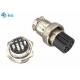 12 Pin Male And Female Gx16 Aviation Connector Straight Silver Plated Plug