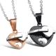New Fashion Tagor Jewelry 316L Stainless Steel couple Pendant Necklace TYGN132