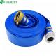 50m Length Blue PVC Layflat Hose Corrosion Resistant for Agricultural Watering System