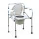 Economic Hospital Toilet Portable Commode Chair With Bedpan Chromed Steel
