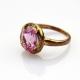 Rose Gold Plated 925 Silver Jewelry 9mmx11mm Pink Cubic Zircon Ring(F50)
