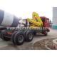 6×4 Prime Mover Truck Mounted Hydraulic Crane Red / Yellow Model ZZ4257N3247W