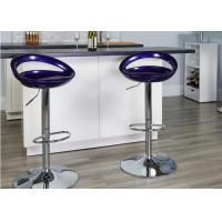 Navy Blue Breakfast Bar Stools Plastic Stylish Bar Height Swivel Chair