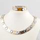 US Europe Fashion 316L Stainless Steel Bracelet With Matched Necklace Jewelry Set CQS49
