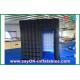 Portable Photo Booth 2.4m Black Inflatable Photo Booth , LED Light Inflatable Picture Booth