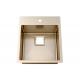 Luxury 304 Sus Above Counter Bathroom Sink For Hotel Sanitary Ware / Brushed Stainless Steel Kitchen Sink