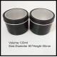 Durable Aluminum Cosmetic Containers 120g Cream Jar Black Metal Tin Cans Screw Cap