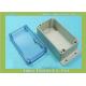 195*90*60mm clear lid plastic waterproof box with wall mount flange