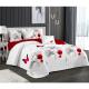 Customized Homeuse Bedroom Quilt Bedding Set with Ultrasonic Stitching Technology