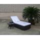 Outdoor Folding Chaise Lounge , Rattan Wicker Beach Sunlounger