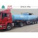 40 Tons Sulfuric Acid Tanker Truck , Chemical Road Tankers With Airbag Suspension