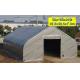Temporary Curved Aircraft Tent Aluminum Frame Gray PVC Cover 10 x 30m
