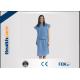 Short Sleeve Disposable Isolation Gowns Non Woven Heavy Blue Medline Gowns Anti Permeate