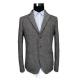 Grey Herringbone Mens Casual Blazer Jacket  Fine Workmanship Woolen Warm Wear