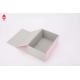 Paperboard Clothes Shoe Packaging Boxes , Pink Matte Magnetic Gift Box With Ribbon