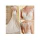 Ivory Flower Lace Fishtail Wedding Gown / Mermaid Lace Bridal Gowns