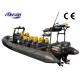 Open Work 9m Fiberglass Hard Bottom Inflatable Boats With Double SUZUKI RIB900