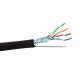FTP CAT5E Self Supporting Aerial Cable MS Twisted Drop Wire For Ethernet