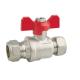 22mm 15mm Brass Compression Ball Valve With Butterfly Handle