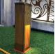 Garden Lights FeCSi Corten Steel Bollard Lights 0.12m Rectangular Outdoor Lights