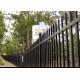 Security Fence, Tubular Fencing, Crimp-Top steel Black Fence Panels