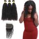 8A Real Peruvian Human Hair Extensions Kinky Curly , Peruvian Silky Straight Hair