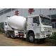 White 13 CBM Cement Mixer Truck Concrete Mixing Equipment , 6x4 Driving Casting Steel Made Tank