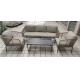 Outdoor Full Steel Polyester Rope Cushion Sofa Furniture Set