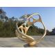 Handmade Abstract Outdoor Bronze Sculpture , Painted Outdoor Lawn Ornament