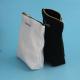 White / Black Cosmetic Zipper Pouch , 23 X 15cm Canvas Bag With Zipper